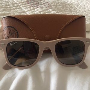 Barely worn custom Ray Bans wayfarers (polarized)